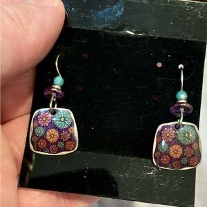 Three Pair of Artist Handcrafted Fuchsia /  Violet Earrings